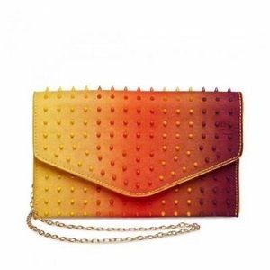 Steve Madden Multicolored Spike Clutch